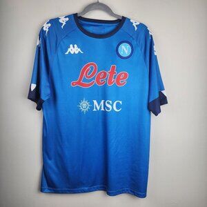 Blue  Kappa Napoli Italia Home Jersey sz Large  Lete MSC Kimbo soccer futbol